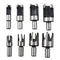 8-Pack Wood Plug Cutter Drill Carbon Steel Bit Set, Straight and Tapered Woodworking Chamfer Bits