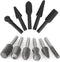 Rongon Carbide Burr Set, 11Pcs Rotary File Burr Cutter for Woodworking, 1/4 Inch Shank for DIY Carving