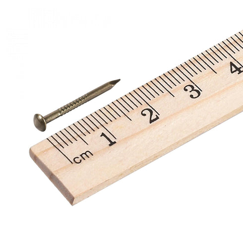 uxcell Small Tiny Hardware Nails, Carbon Steel 1.5X19mm for DIY Decorative Wooden Boxes, Bronze Tone, 200pcs