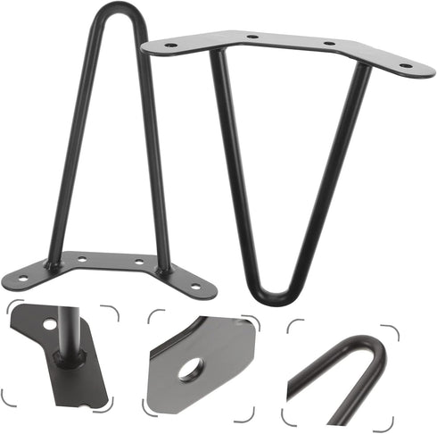 2pcs NUOBESTY Stylish Desk Leg Height Hairpin Table Leg for DIY Replacement for Kitchen Dining Tv Stand