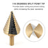 COMOWARE Step Drill Bit Set & Automatic Center Punch - Black and Gold, High Speed Steel, Set of 5 pcs