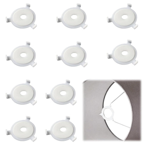 NICENEEDED 10Pcs Lamp Shade Adapter Ring, Lampshade Reducer Rings Light Shade Replacement