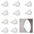 NICENEEDED 10Pcs Lamp Shade Adapter Ring, Lampshade Reducer Rings Light Shade Replacement