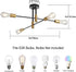 4 Modern Sputnik Chandelier Ceiling Light Lights, Creative Semi Flush Mount Ceiling Light for Bedroom, Living Room