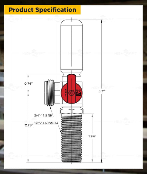 540UI Washing Machine Replacement Valve, 1/2’’ SWT/MIP Inlet x 3/4’’ MHT Outlet, Brass for Hot Water Supply
