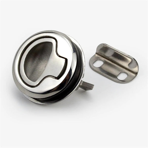 LUTRZPVT Panel Lock Stainless Steel Flush Pull Slam Latch Furniture Handle Lock Knob