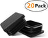 HOWDIA Square Plastic Polyethylene Plug 1"x1" | 20-Pack Protective Caps for Furniture Legs & Tubing