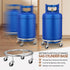 Luxshiny Movable Propane Cylinder Base: Stainless Steel Propane Tank Stand Dolly with Brake Wheel for Cylinder