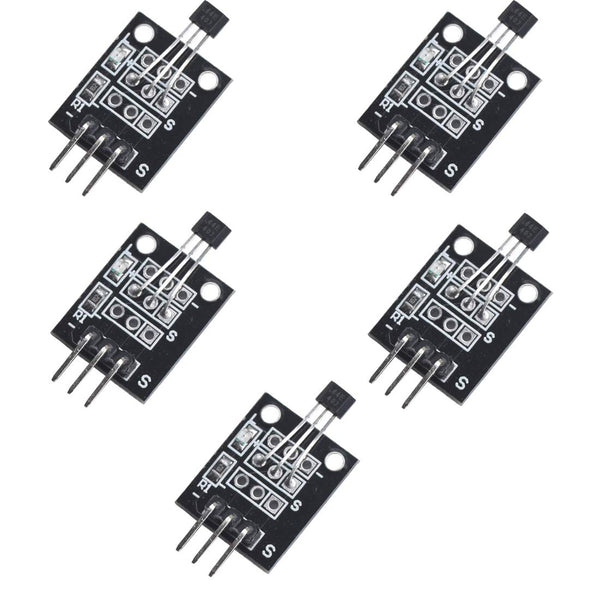 HiLetgo 5pcs Hall Effect Magnetic Sensor Module 3144E A3144 Hall Effect Sensor