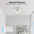 YUASDUU K9 Bulbs Modern Crystal Ceiling Lamps, LED Flush Mount Chandelier Blue-Warm White Pendant Lighting Fixture