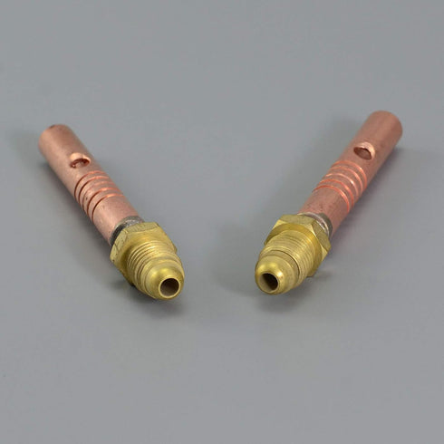 57Y10 3/8-24 9 17 24 Pack 2 RIVERWELD TIG Torch Front Current Nipple Connector Fitting Accessories of Gas & Power Cable