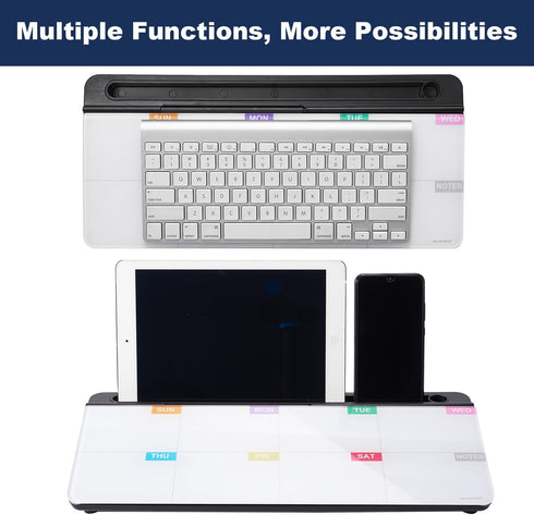 TSJ OFFICE Whiteboard Weekly Dry-Erase Board, Desktop Calendar Desk Organizer with Accessories for Office, Home, School