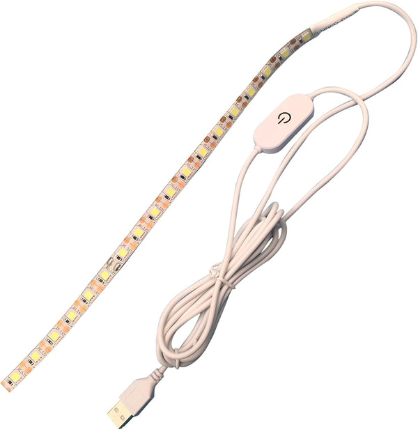 yeeplant 59.1 in 5V USB Led Strip Light, Dimmable Touch Switch Light Bar,