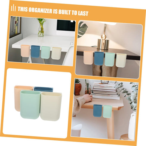 8 TEHAUX Pcs Hanging Cup Holder Rolling Cart Organizer Accessories Trolley Basket Storage Hanging Bucket Container