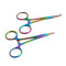 Set of 2 Multi Color Rainbow Mosquito Hemostat Forceps, 3.5" Straight & Curved Stainless Steel