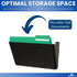 Wall File Organizer with Expandable Wall Pockets, 7 Pocket, Letter-Sized, Black