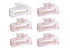 Generic Large Hair Claw Clips Set of 6 or 1, Bachelorette Party Gift, Pink and White Marble Design, 4 x 1.75 x 2 inch