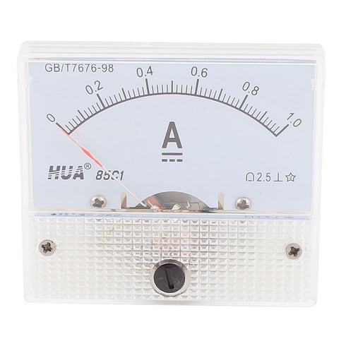 uxcell Analog Current Panel Meter 0-1A 85C1 Ammeter, 64x48x56mm for Automotive Circuit Testing, Pack of 1