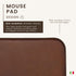 Maruse Italian Leather Mouse Pad, Handmade in Italy, Brown