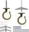 Evsteluo 2 Inch Heavy Duty Ceiling Hook Easy Installation Zinc Alloy Hooks for
