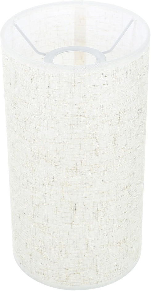 Uonlytech Drum Lamp Shade, E27 Linen Cylinder Lamp Shade Spider Construction Replacement