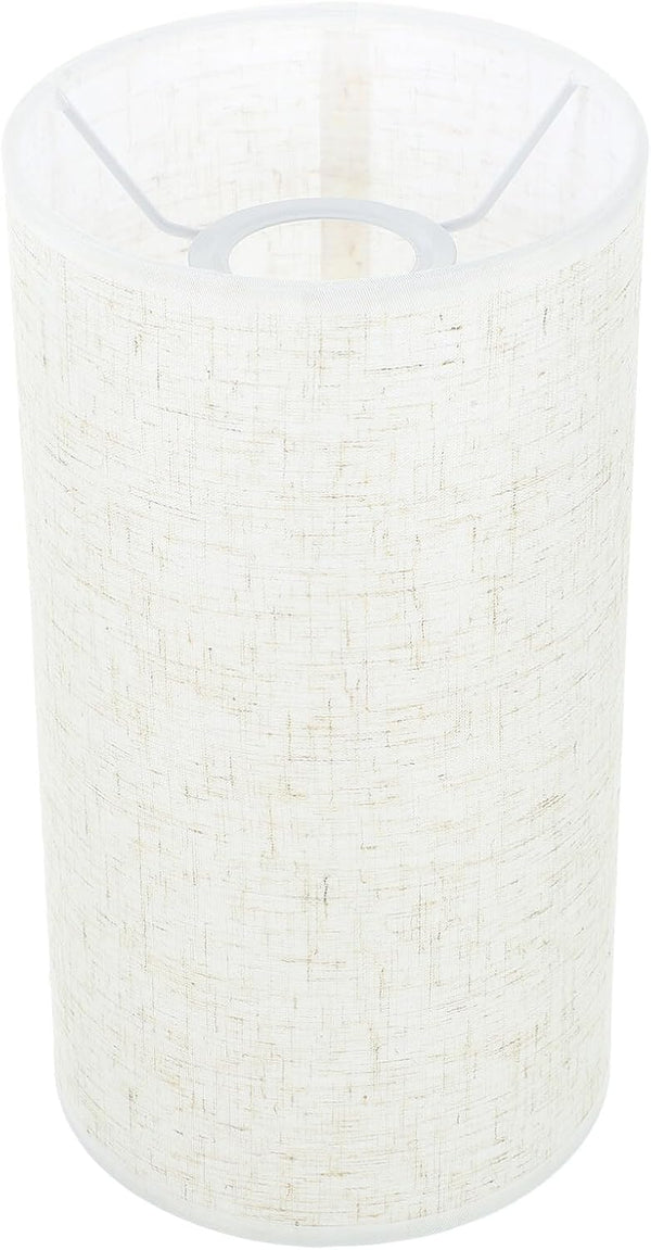 Uonlytech Drum Lamp Shade, E27 Linen Cylinder Lamp Shade Spider Construction Replacement