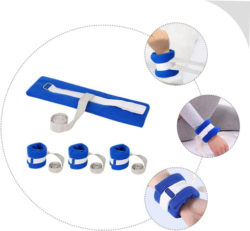 8pcs Mobestech Adjustable Patient Straps Unisex - Leg Holders for Hospitals Quick-Release Fix Bands for Elderly