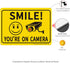 Sheenwang 2-Pack Smile You’re on Camera Sign, Video Surveillance Outdoor Signs, 10 x 7 in Aluminum Security