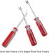 3pcs Tack Lifter, Nail Staple Puller Remover Tool, V Tip Pry Screwdriver for Tack Rivet Removal (7.4" Length)