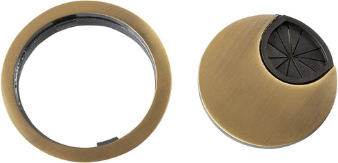 aoozleny Desk Grommet for Wire Organizer, PC Computer Plastic Grommet Cord, Tidy Cable Hole Cover, 2 Pack, Gold