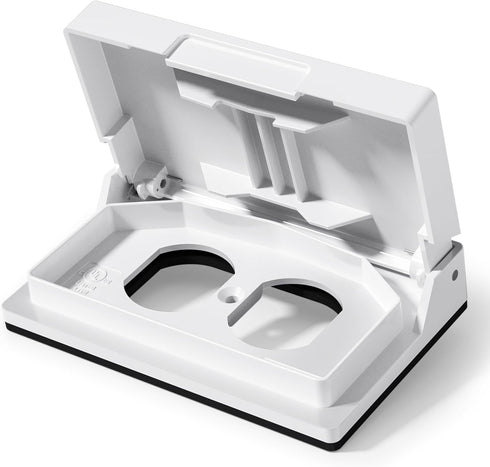 ELEGRP Horizontal Outdoor Cover for Duplex Receptacles, Weatherproof Wall Plate, 1-Gang, White