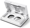 ELEGRP Horizontal Outdoor Cover for Duplex Receptacles, Weatherproof Wall Plate, 1-Gang, White
