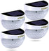 KBP Solar Fence Lights, Waterproof Outdoor Decorative Garden Lights for Patio, Yard, Stairway, White