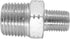 1 Piece 1/2" x 1/4" Male NPT Hex Nipple Plated Steel Hydraulic Fitting Adapter