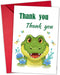 TNCDJKPA Cute Crocodile Thank You Card with Red Envelope - Watercolor Alligator Thanks