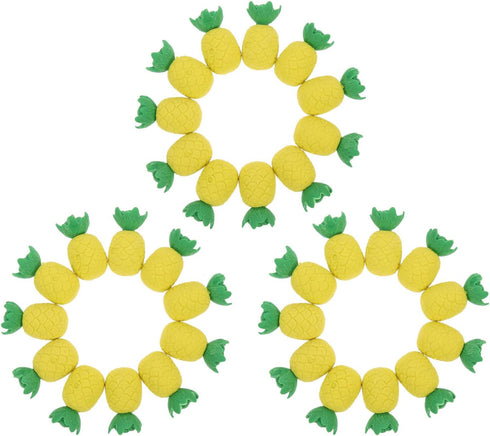 NUOBESTY 30Pcs Mini Pineapple Erasers, Cute Pencil Erasers in Pineapple Shape for Kids Party Bag Favors, Classroom
