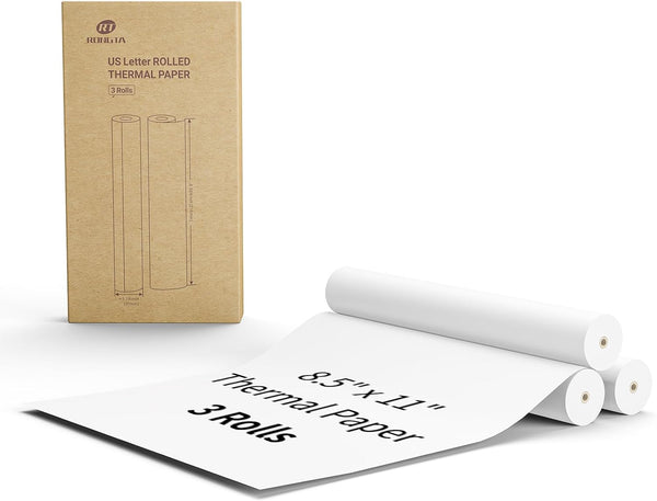 Rongta Rolled Thermal Printer Paper 8.5 x 11 Inch, Advanced Quick-Dry US