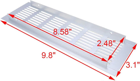 Geesatis 2 Pcs Aluminum Alloy Door Air Vent Grille, Cabinet Shoe Cabinet Hardware Accessories Ventilation Cover with