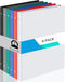 Fulmoon 6 Pack Plastic 3 Ring Binder Assorted Colors, Economy Flexible Round Ring Presentation Binders with Pocket