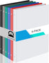 Fulmoon 6 Pack Plastic 3 Ring Binder Assorted Colors, Economy Flexible Round Ring Presentation Binders with Pocket