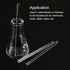 MECCANIXITY Borosilicate Glass Stick 5.91" Length 6mm Dia Stir Rod Mixing Tools, 3Pcs with Round Ends