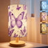Butterfly Lamp, Butterfly Lamps for Girls Bedroom,3 Color Night Light Wood Nightstand