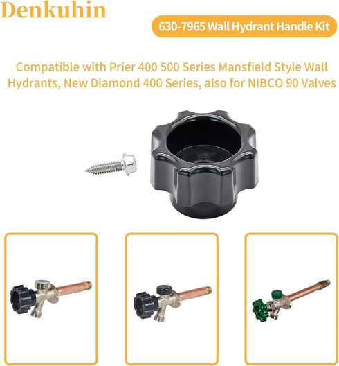 630-7965 Wall Hydrant Handle Kit, Compatible with Mansfield Wall Hydrants 300 400 500 Series