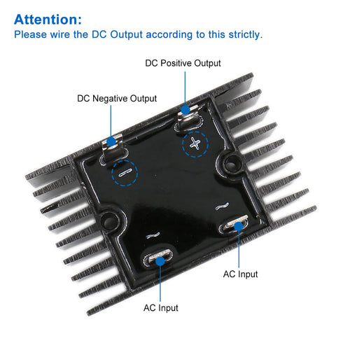 Baomain 100A Amp 1200V Volt Diode Bridge Rectifier in Metal QL100A