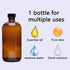 2pcs 16oz Amber Glass Boston Round Bottles with Air Tight Seal, Perfect for Storing Condiments and Homemade Oils