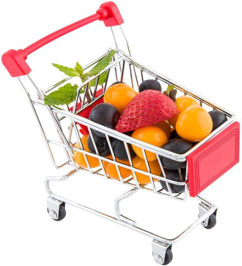 Restaurantware-5.5 x 5.4 Inch Mini Shopping Cart, 1 Rectangle Tiny Shopping Cart