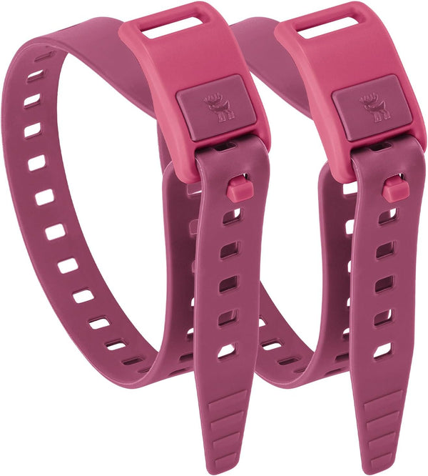 2-Pack TPU 18" Tie-Down Utility Straps with 8-Figure Design Heavy-Duty 220 lb