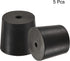 MECCANIXITY Rubber Tapered Plug 26mm to 32mm with Hole, Test Tubes Bungs Stopper Black, 5 Pieces