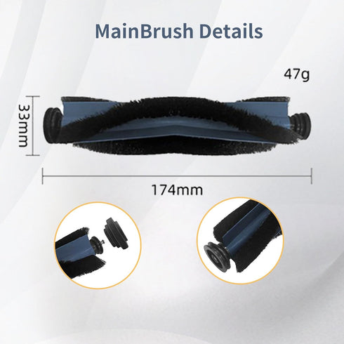 Accessories Replacement for eufy X10 Pro Omni Robot Vacuum - 1 Main Brush, 2 Filters, 4 Mop Pads, 3 Dust Bags, 4 Side