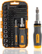 MULWARK Screwdriver Bit Set & Socket Kit, 77-Pieces Ratcheting Screwdriver Set with